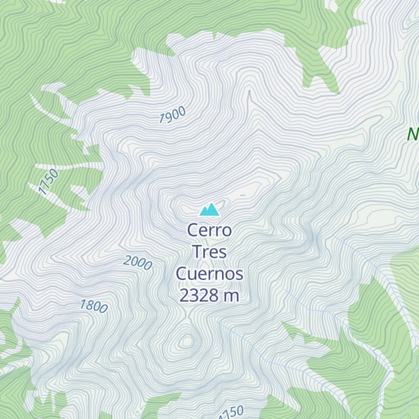 Map of Cerro Tres Cuernos