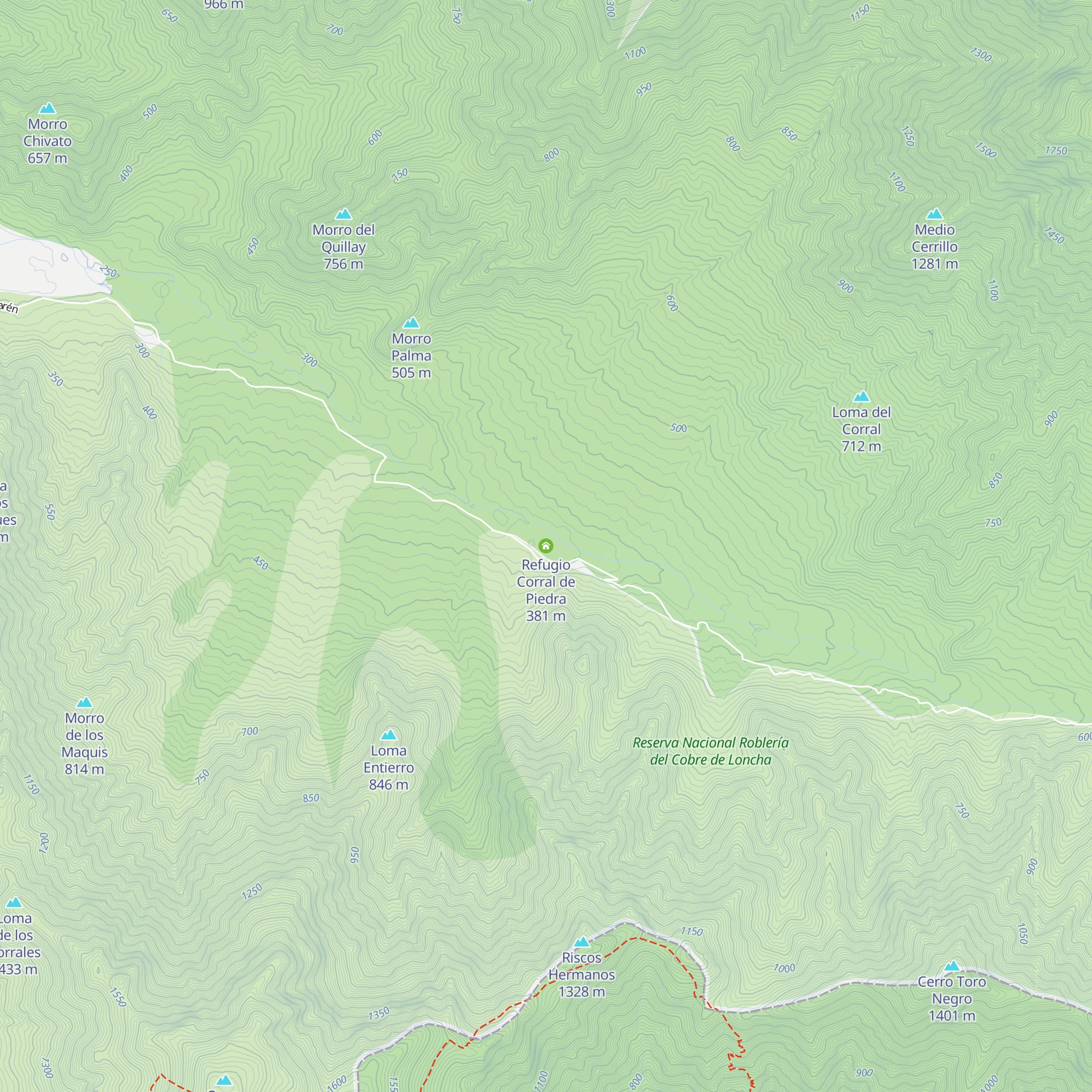 Refugio Corral de Piedra map