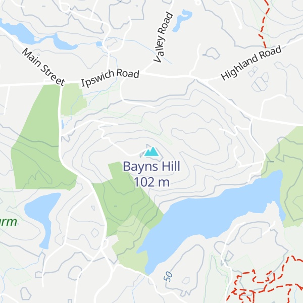 Map of Bayns Hill