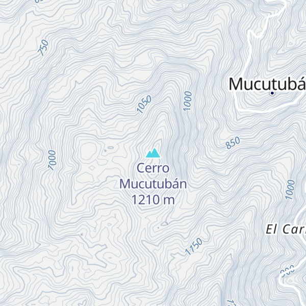 Map of Cerro Mucutubán