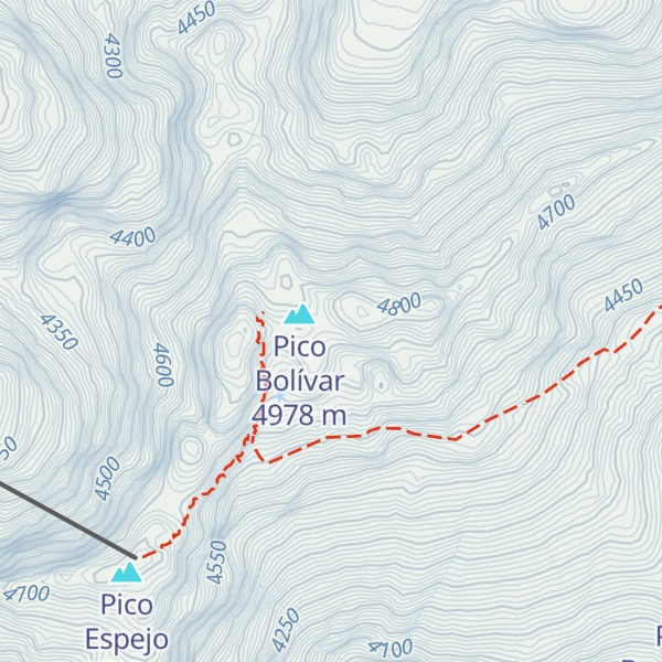 Map of Pico Abanico