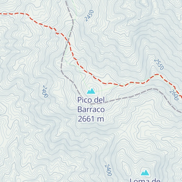 Map of Pico del Barraco