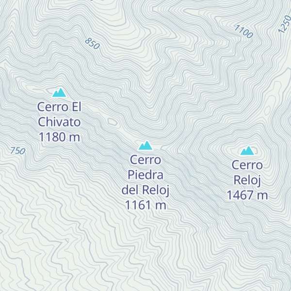 Map of Cerro Piedra del Reloj