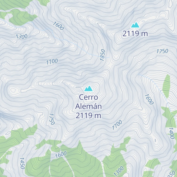 Map of Cerro Alemán
