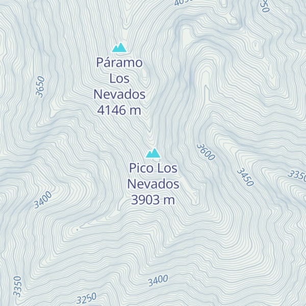 Map of Pico Los Nevados