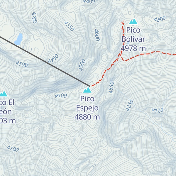 Map of Refugio Pico Espejo