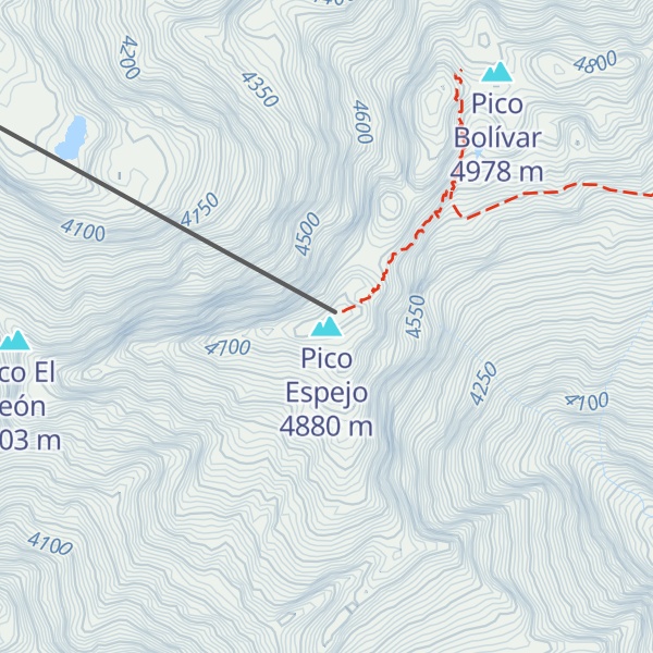 Map of Pico Espejo