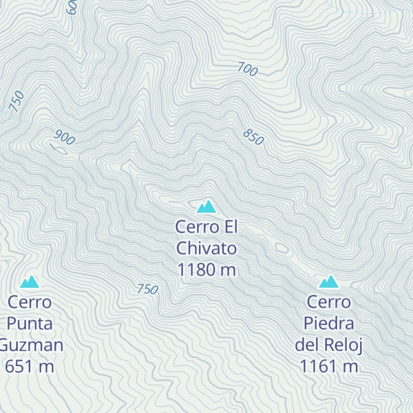 Map of Cerro El Chivato