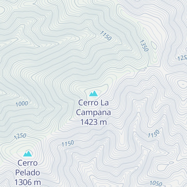 Map of Cerro La Campana