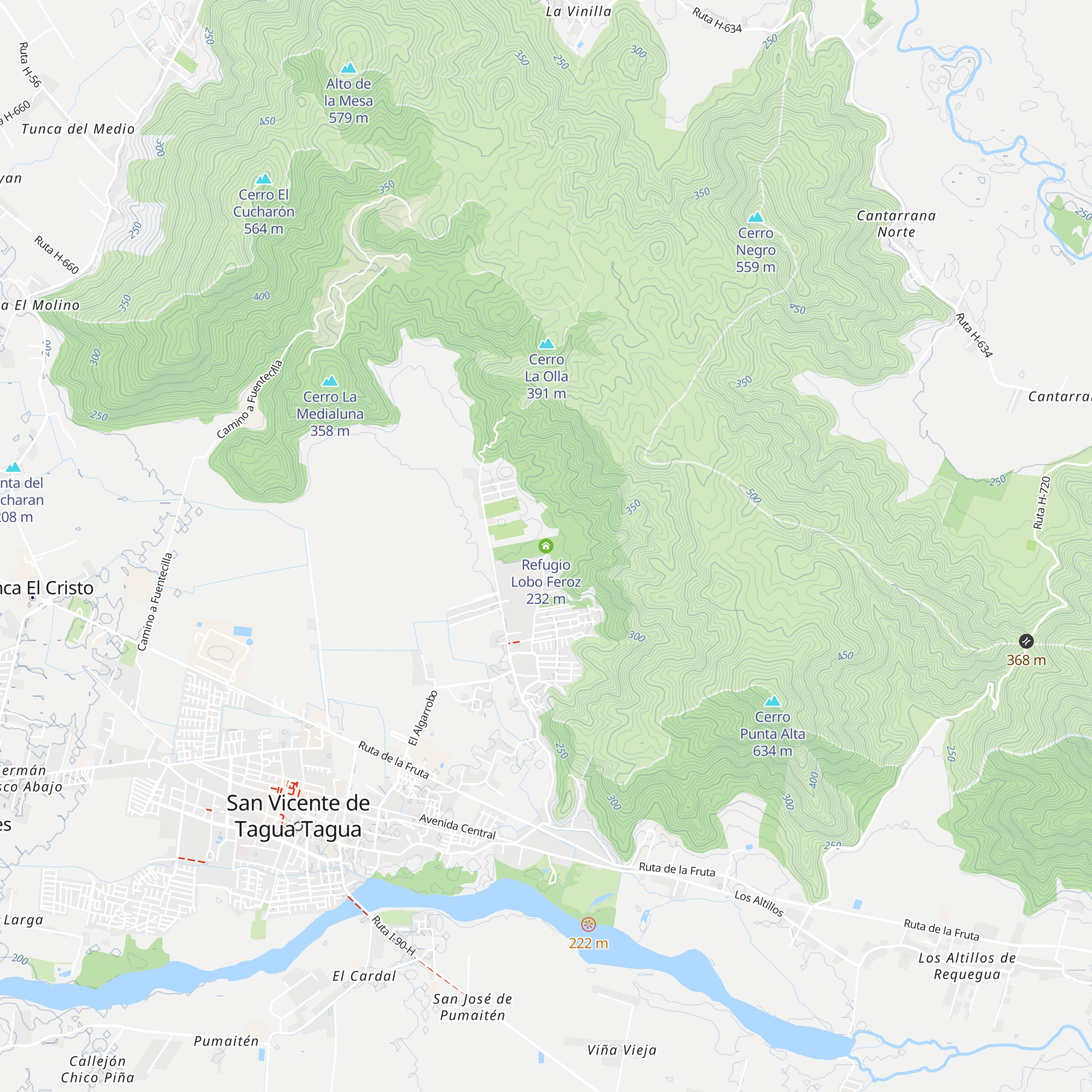 Refugio Lobo Feroz map
