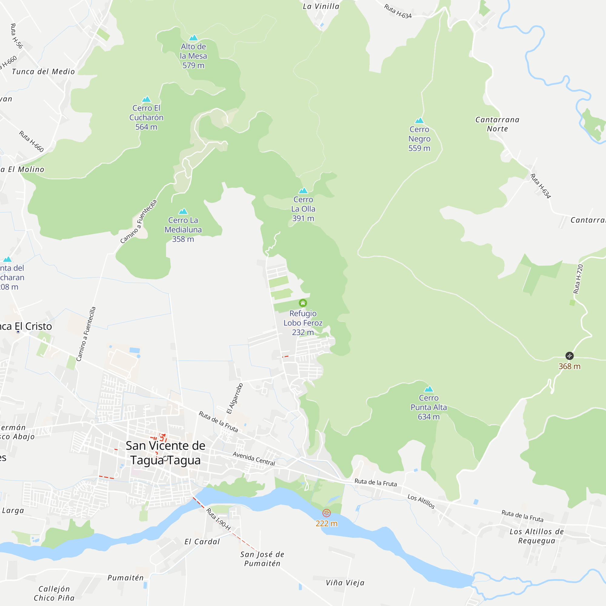 Refugio Lobo Feroz map