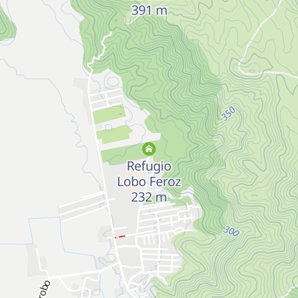 Map of Refugio Lobo Feroz