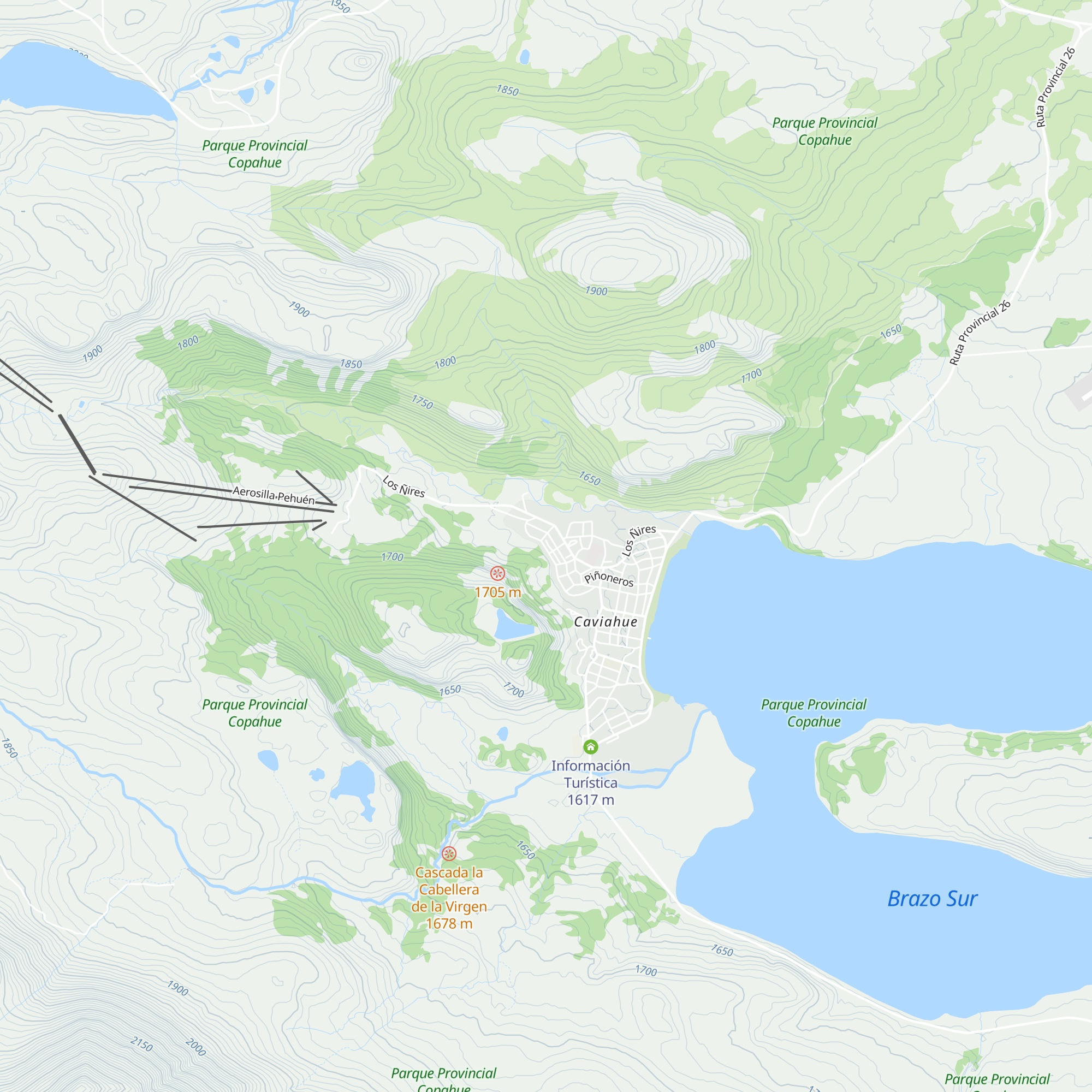 Cabañas Pehuen map