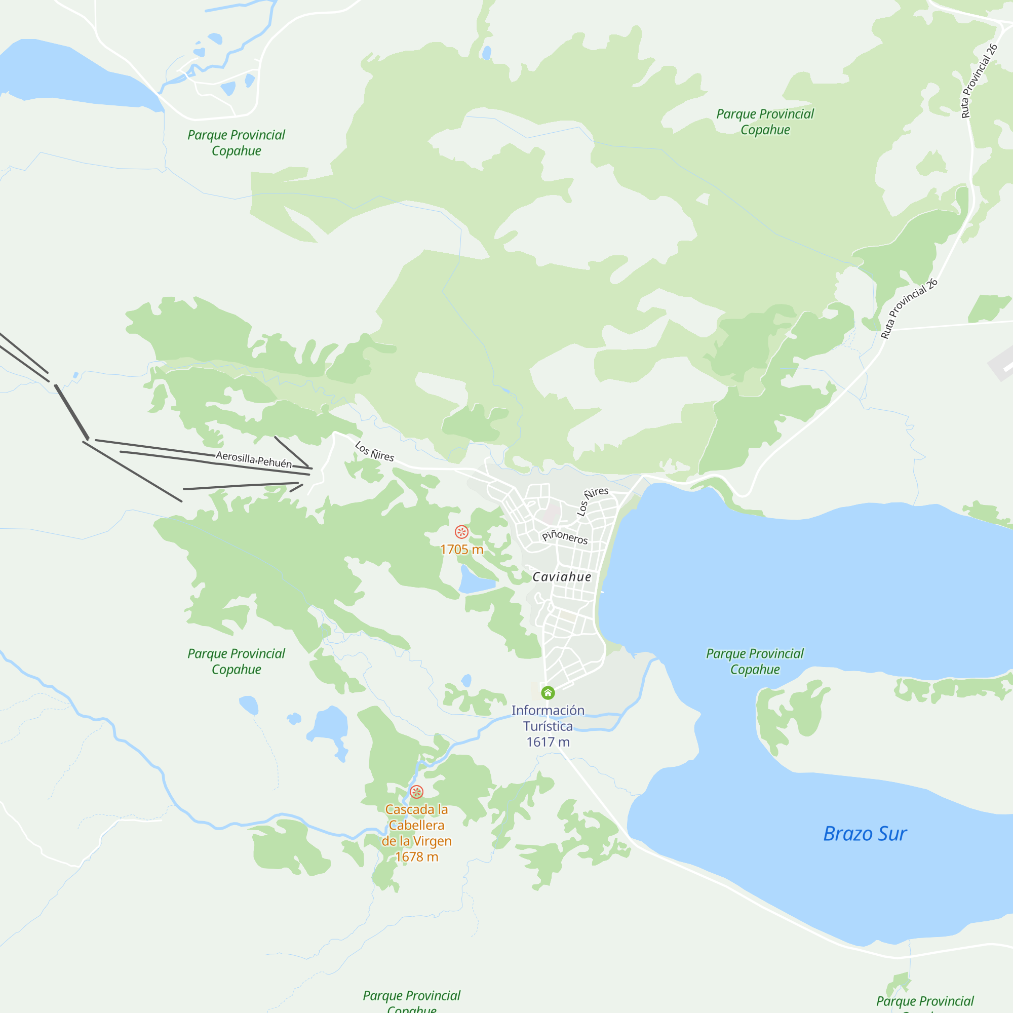 Cabañas Pehuen map