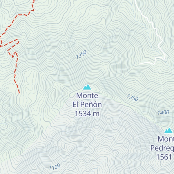 Map of Monte El Peñón