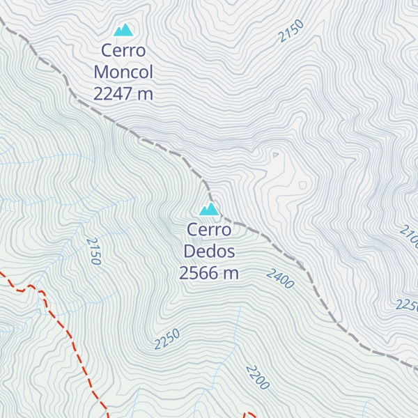Map of Cerro Dedos