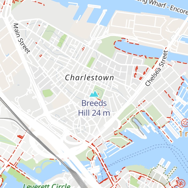 Map of Breeds Hill