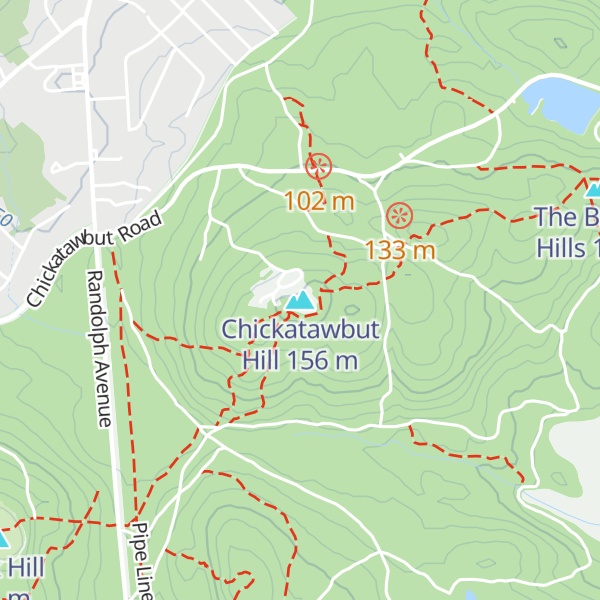 Map of Chickatawbut Hill