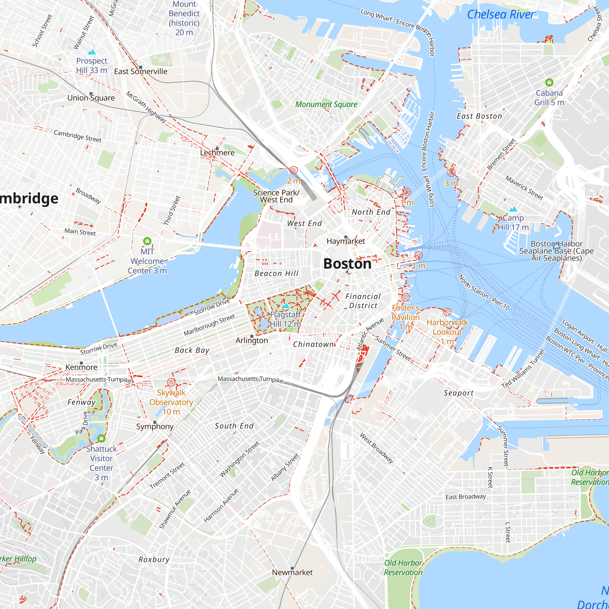 Visitor Information Center at Boston Common map