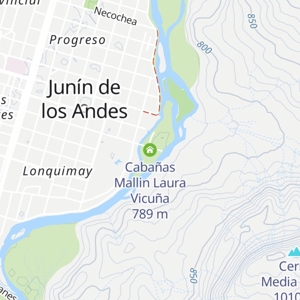 Map of Cabañas Mallin Laura Vicuña