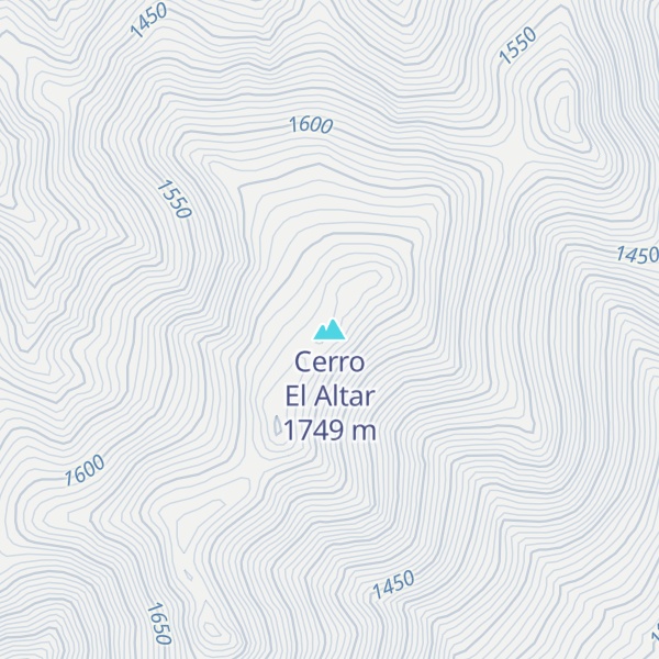 Map of Cerro El Altar