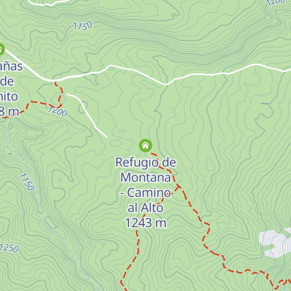 Map of Refugio de Montana - Camino al Alto