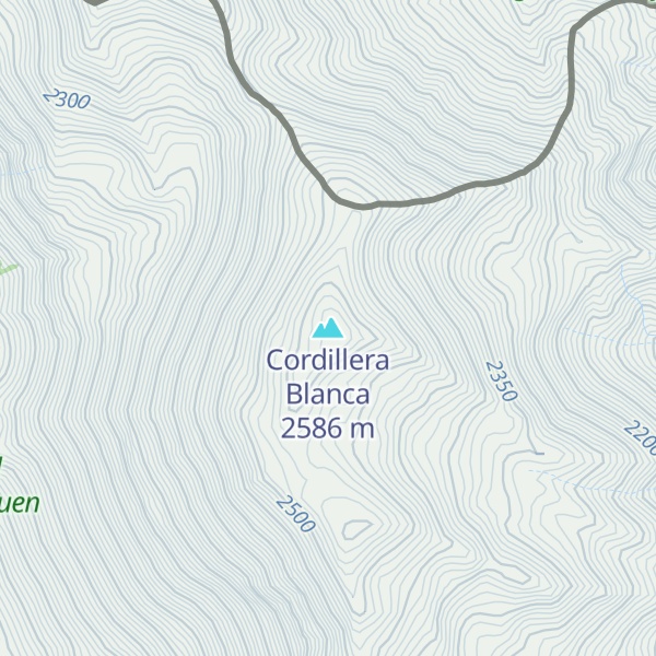 Map of Cordillera Blanca