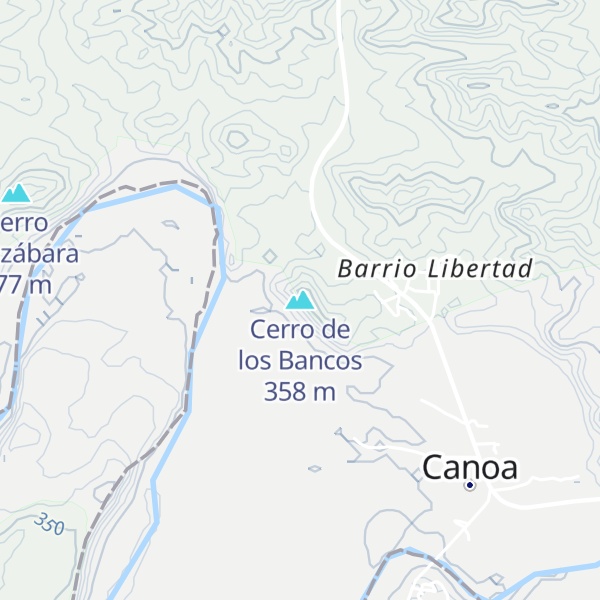 Map of Cerro de los Bancos
