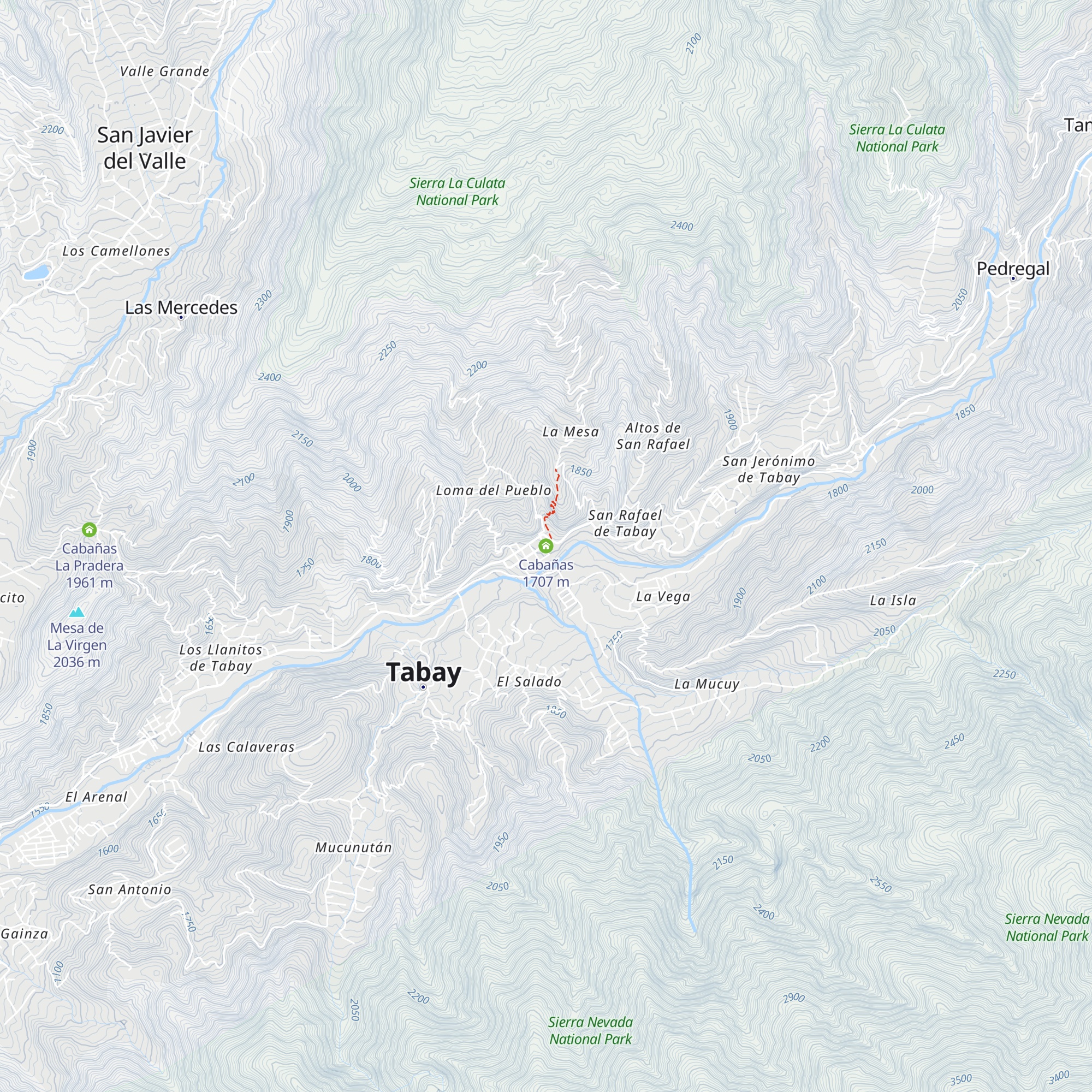 Cabañas map