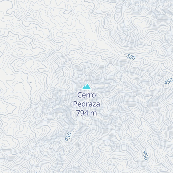 Map of Cerro Pedraza