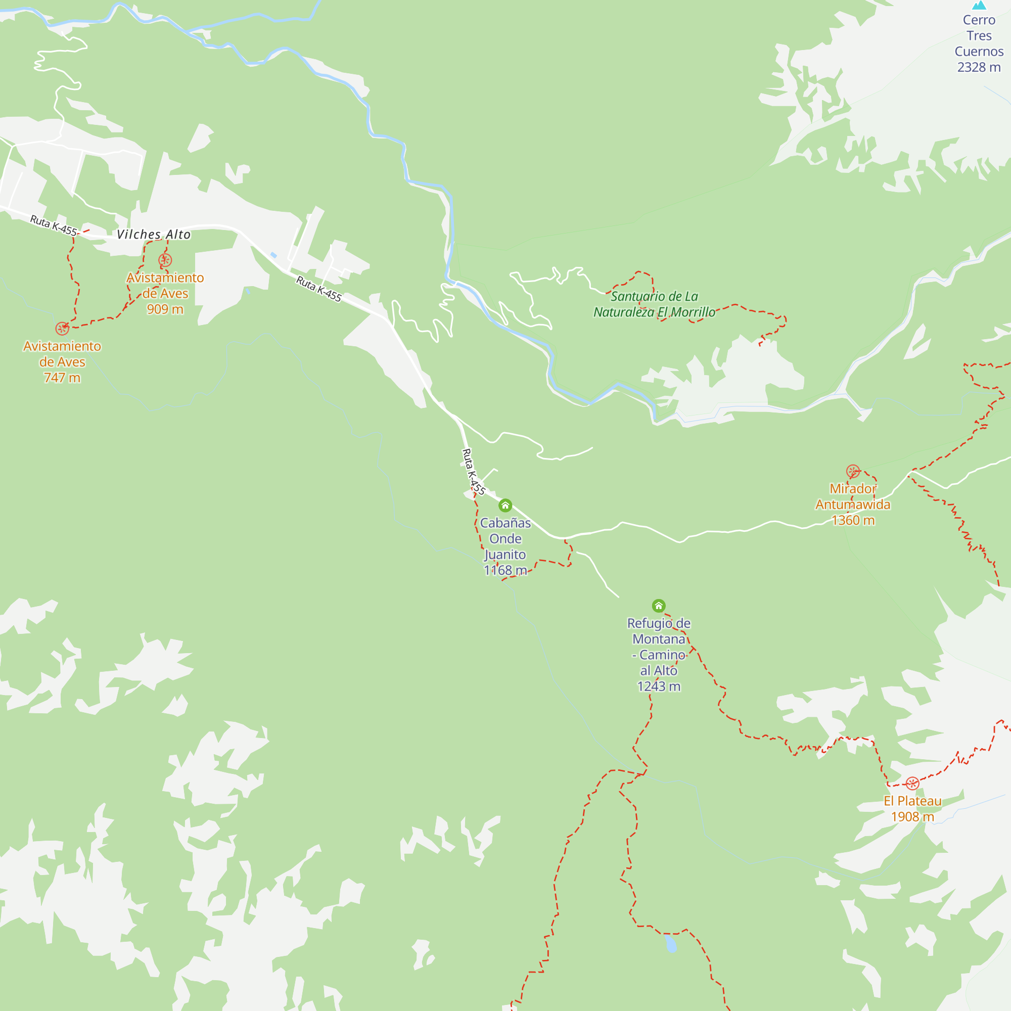 Cabañas Onde Juanito map