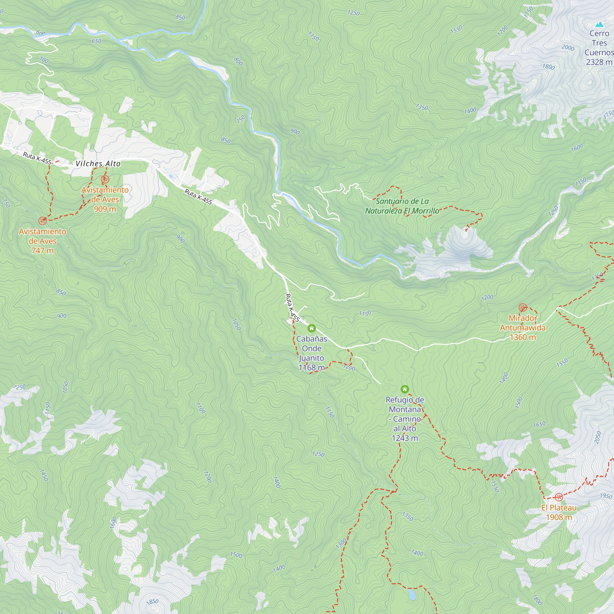 Refugio de Galo map