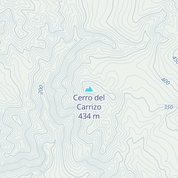Map of Cerro del Carrizo
