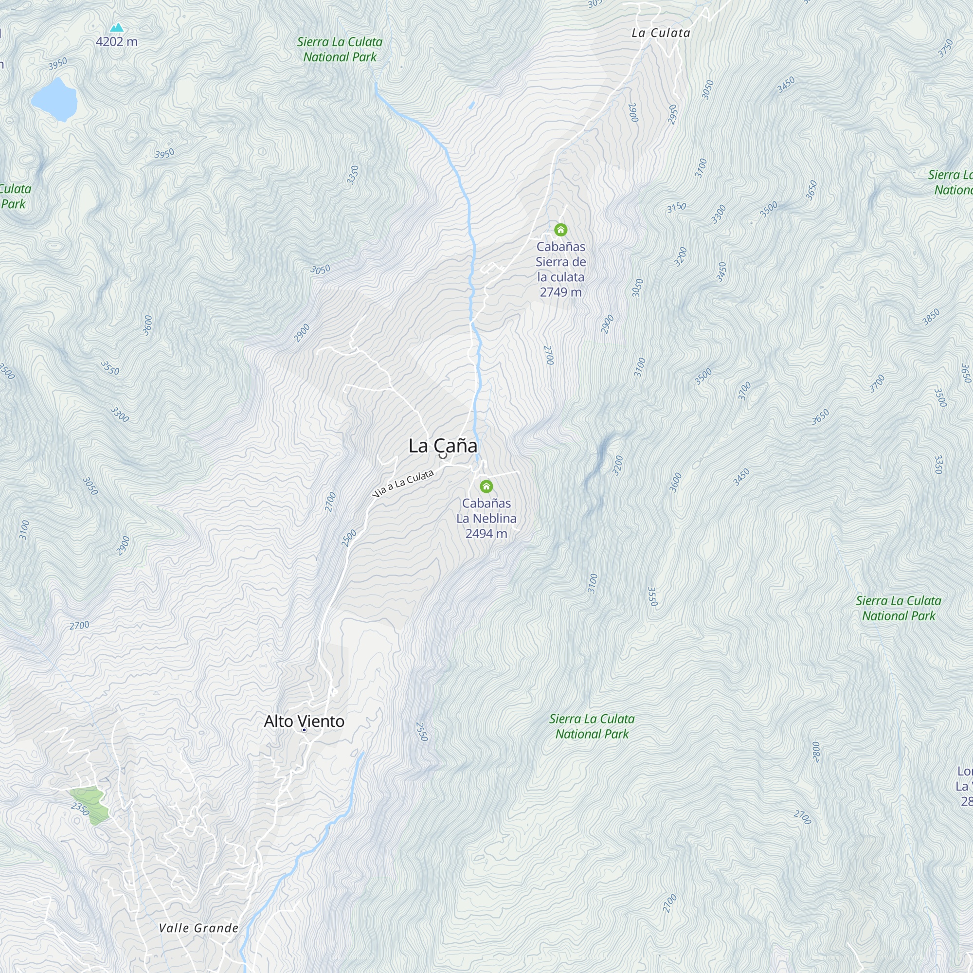 Cabañas La Neblina map