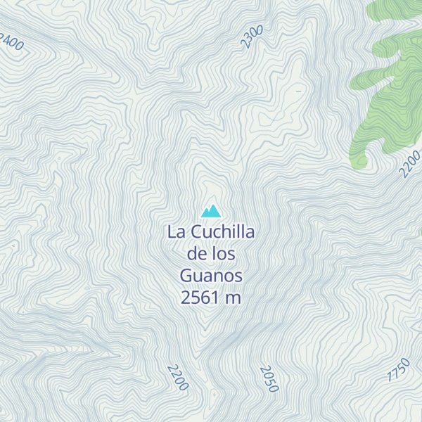 Map of La Cuchilla de los Guanos