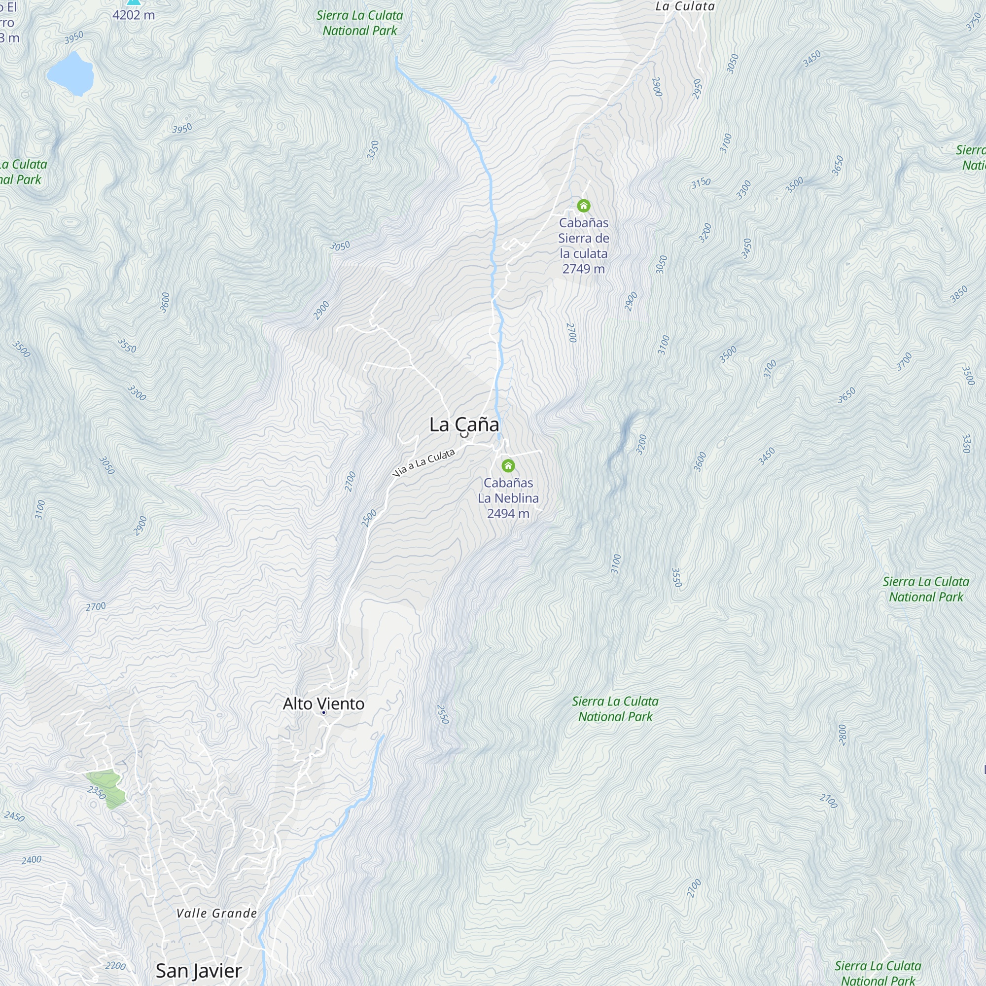 Cabañas La Tizonera map