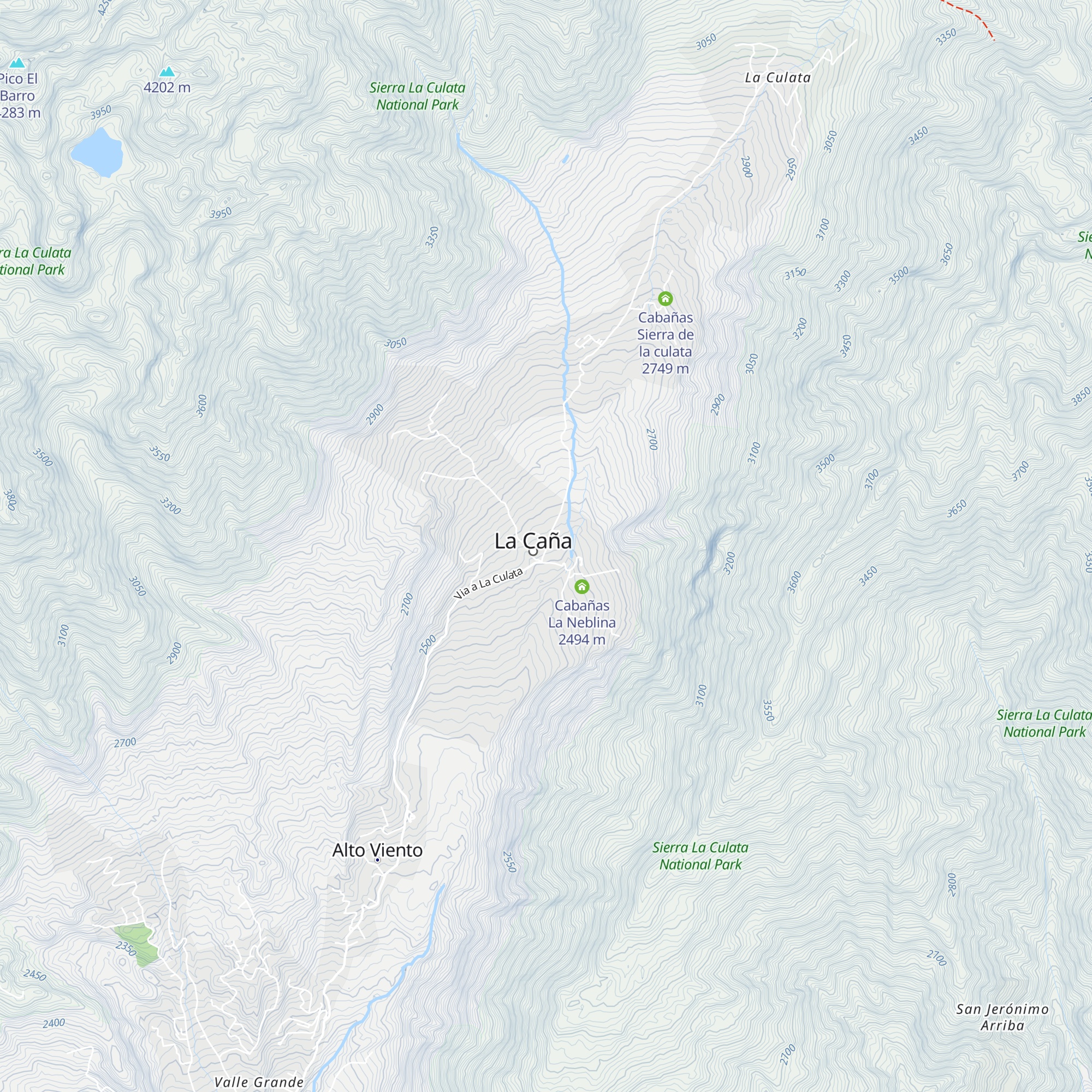 Cabañas El Paraiso map