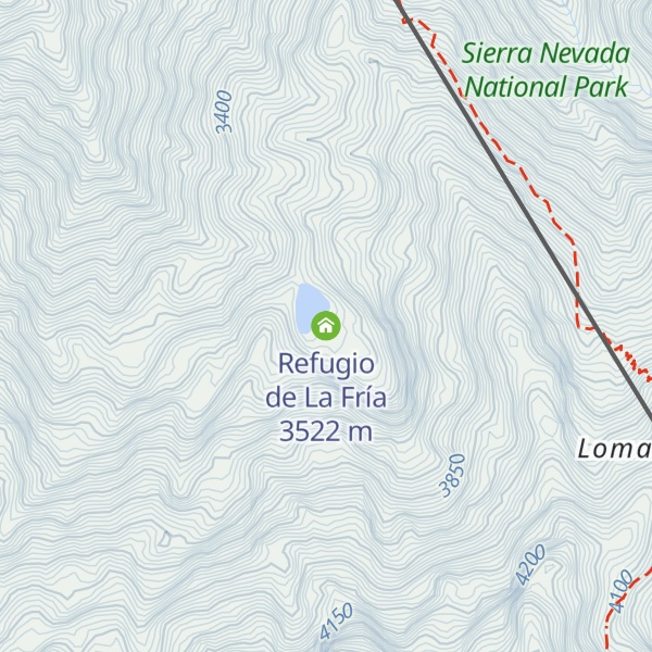Map of Refugio de La Fría
