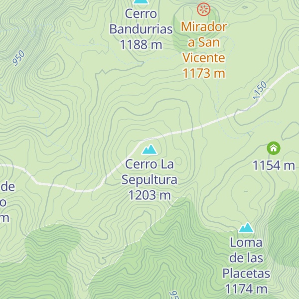 Map of Cerro La Sepultura