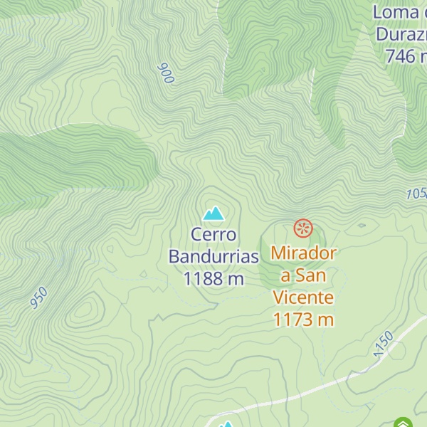 Map of Cerro Bandurrias