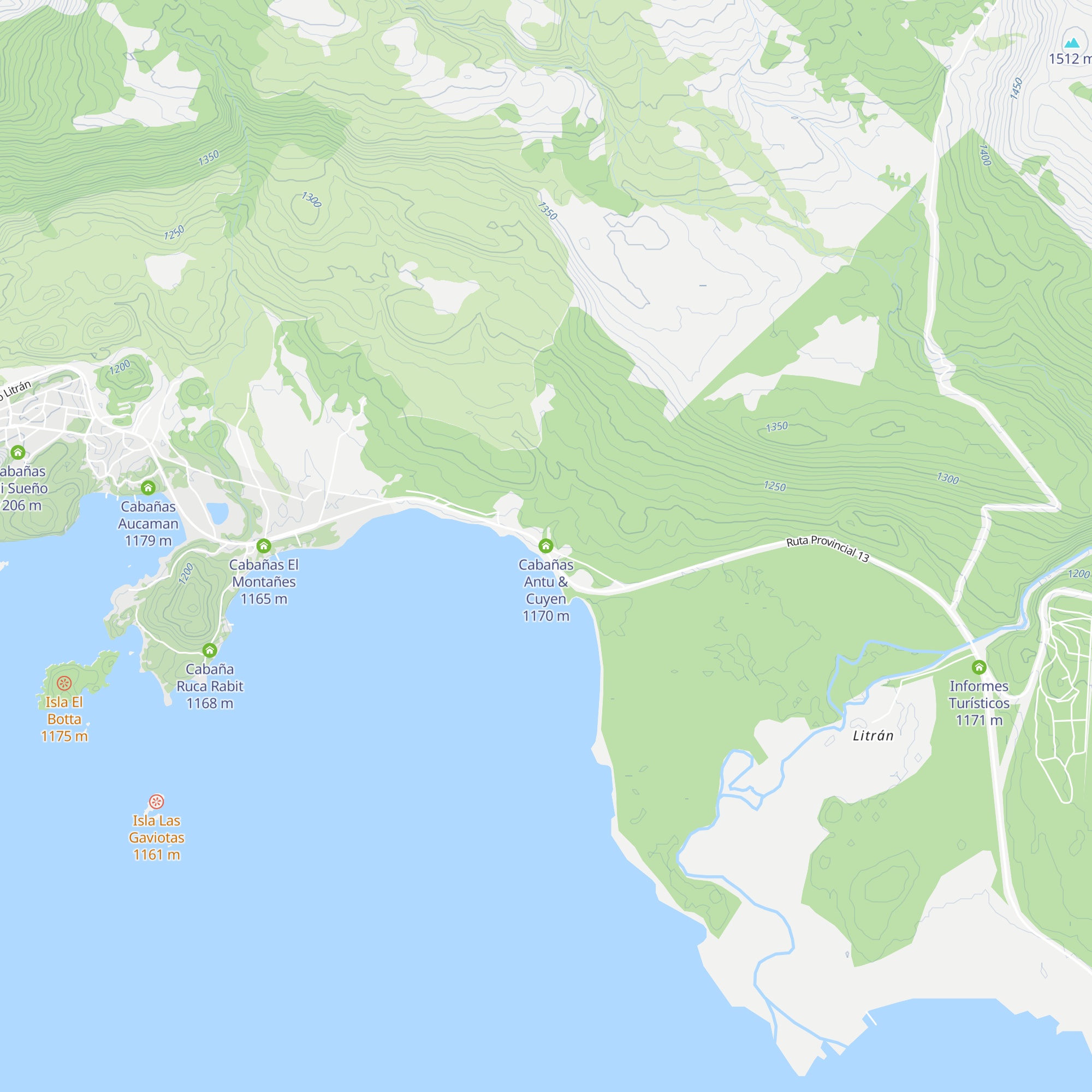 Cabañas Antu & Cuyen map