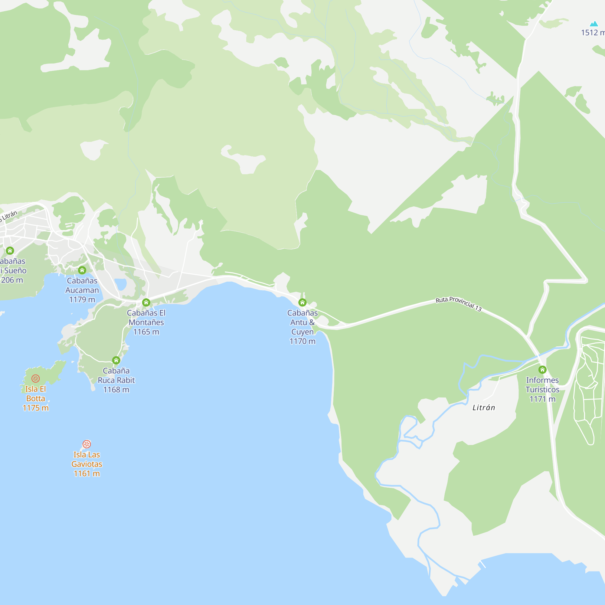 Cabañas Antu & Cuyen map