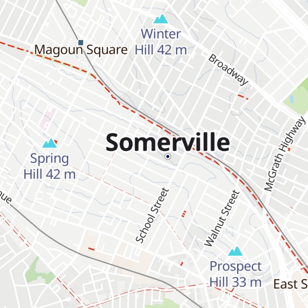 Map of Central Hill