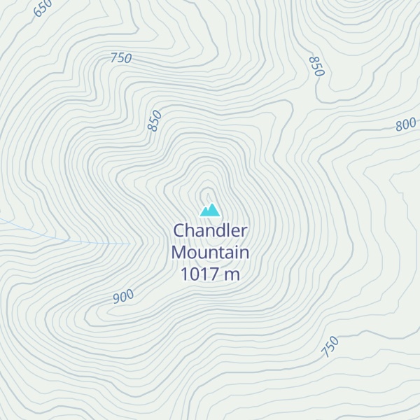 Map of Chandler Mountain