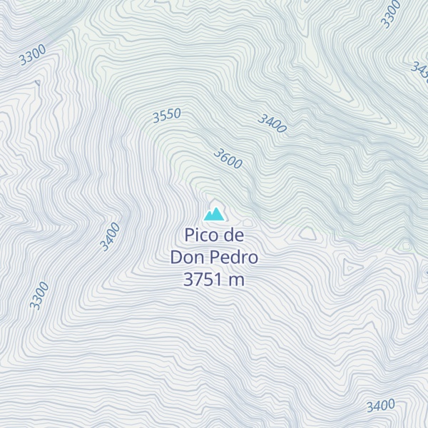 Map of Pico de Don Pedro