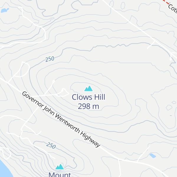 Map of Clows Hill
