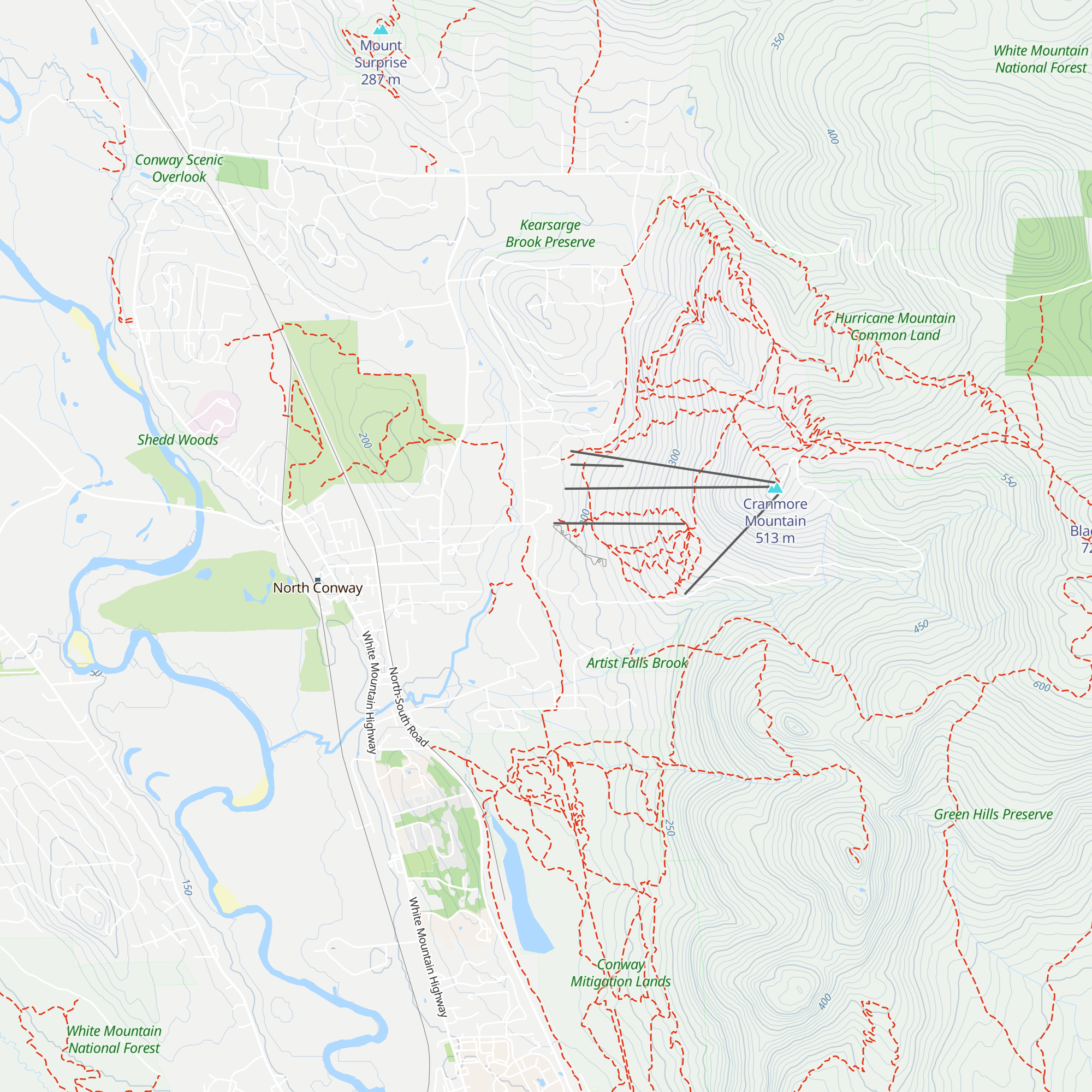 Artist Falls Lodge map