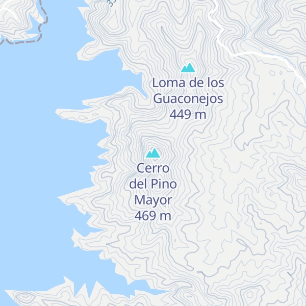 Map of Cerro del Pino Mayor