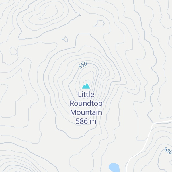 Map of Little Roundtop Mountain