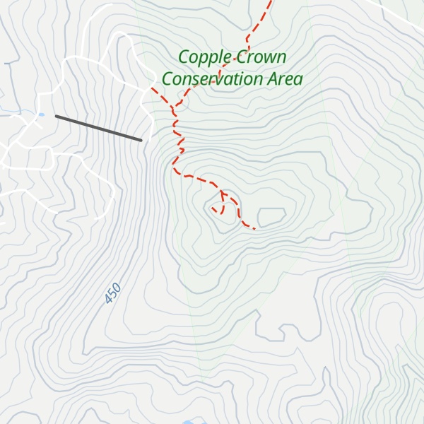 Map of Copple Crown Mountain